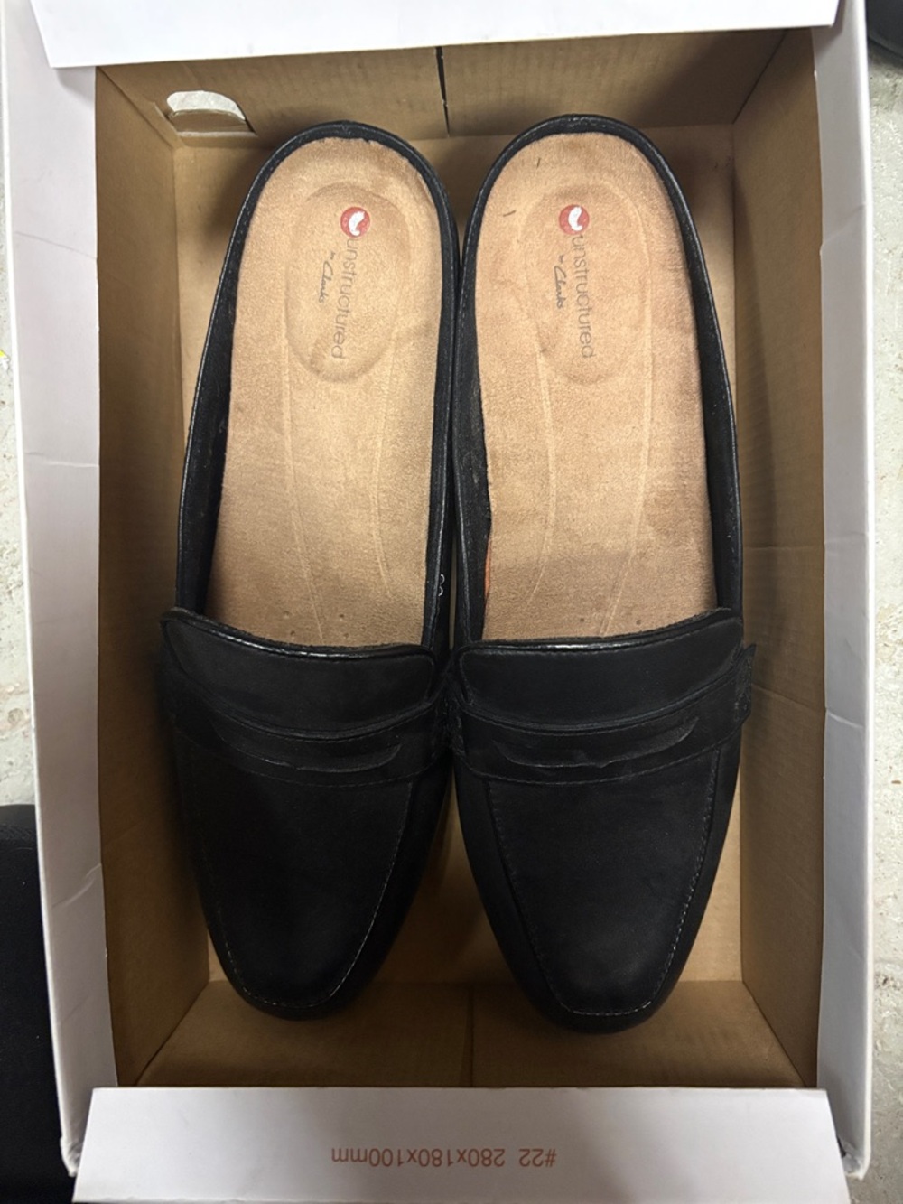 Clarks Women’s Black Slip-On Penny Loafers